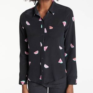 Rails Kate Printed Silk Shirt, Watermelon